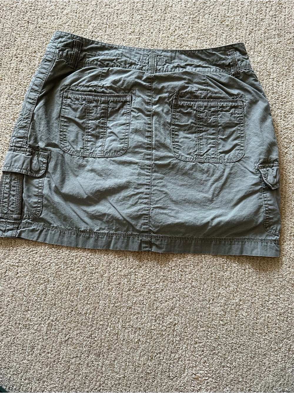 Reitmans Y2K Olive Green Cargo Mini Skort Utility Gorpcore Chic Size 8P - Picture 5 of 10